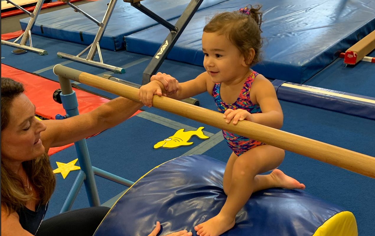 Little Movers gymnastics class with children and instructor